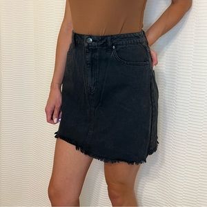 Harper Black Denim Mini Skirt by Francesca’s